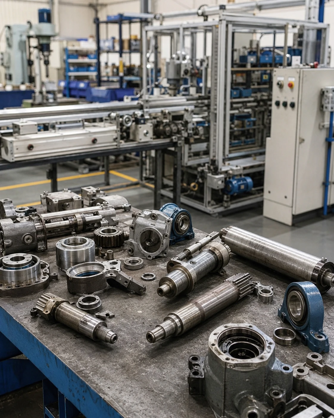 Large rotating machinery under maintenance